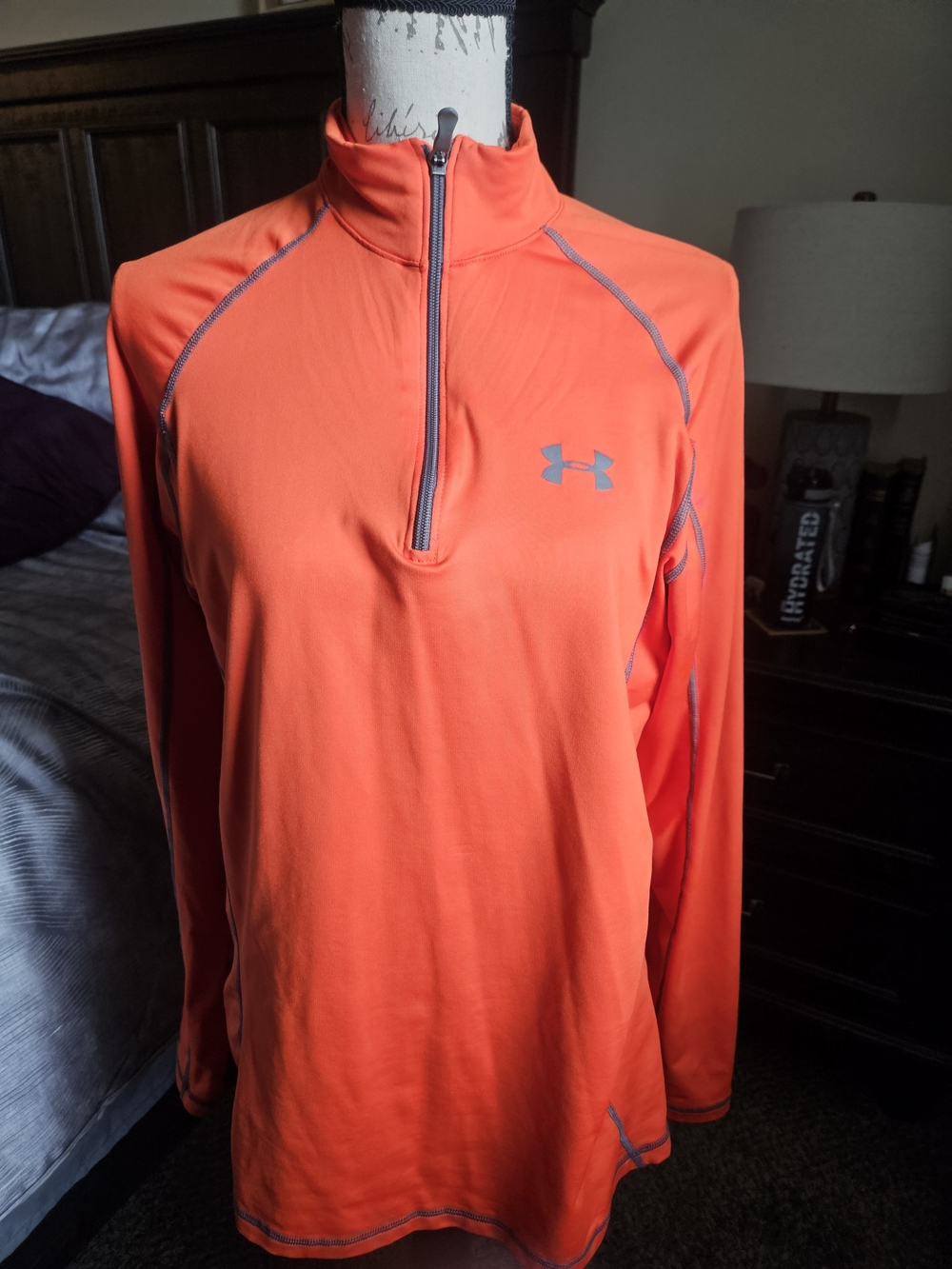 Under Armour Men’s Bright Orange Zip-Up Training Pullover
